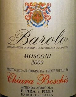 E. Pira & Figli Chiara Boschis 2009 E. Pira & Figli Chiara Boschis Mosconi Barolo DOCG -Veritas Wine Shop e pira figli chiara boschis 2009 e pira figli chia 3