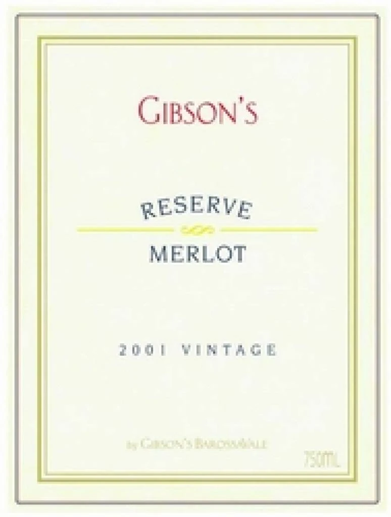 Gibson Wines 2004 Gibson's Merlot Reserve 3 Gibson Wines 2004 Gibson's Merlot Reserve
